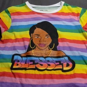 🌈NWOT RAINBOW SHORT SLEEVE SHIRT🌈